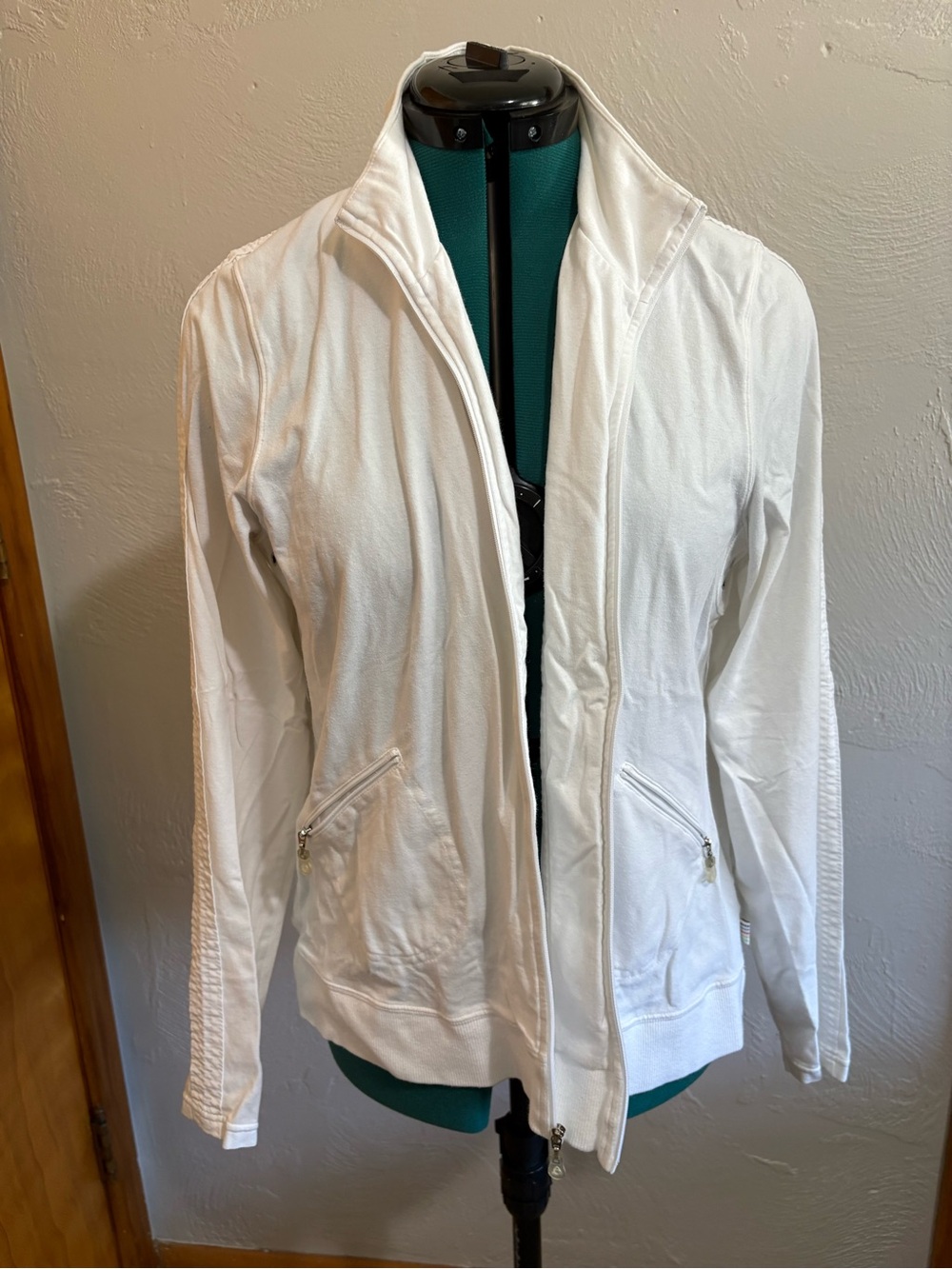 Liz Claiborne White Women's Bomber Zip Jacket